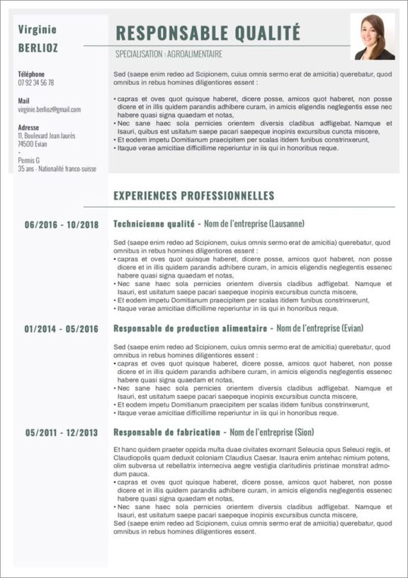 Featured image of post Cv Exemple Suisse Use our free examples for any position job title or industry